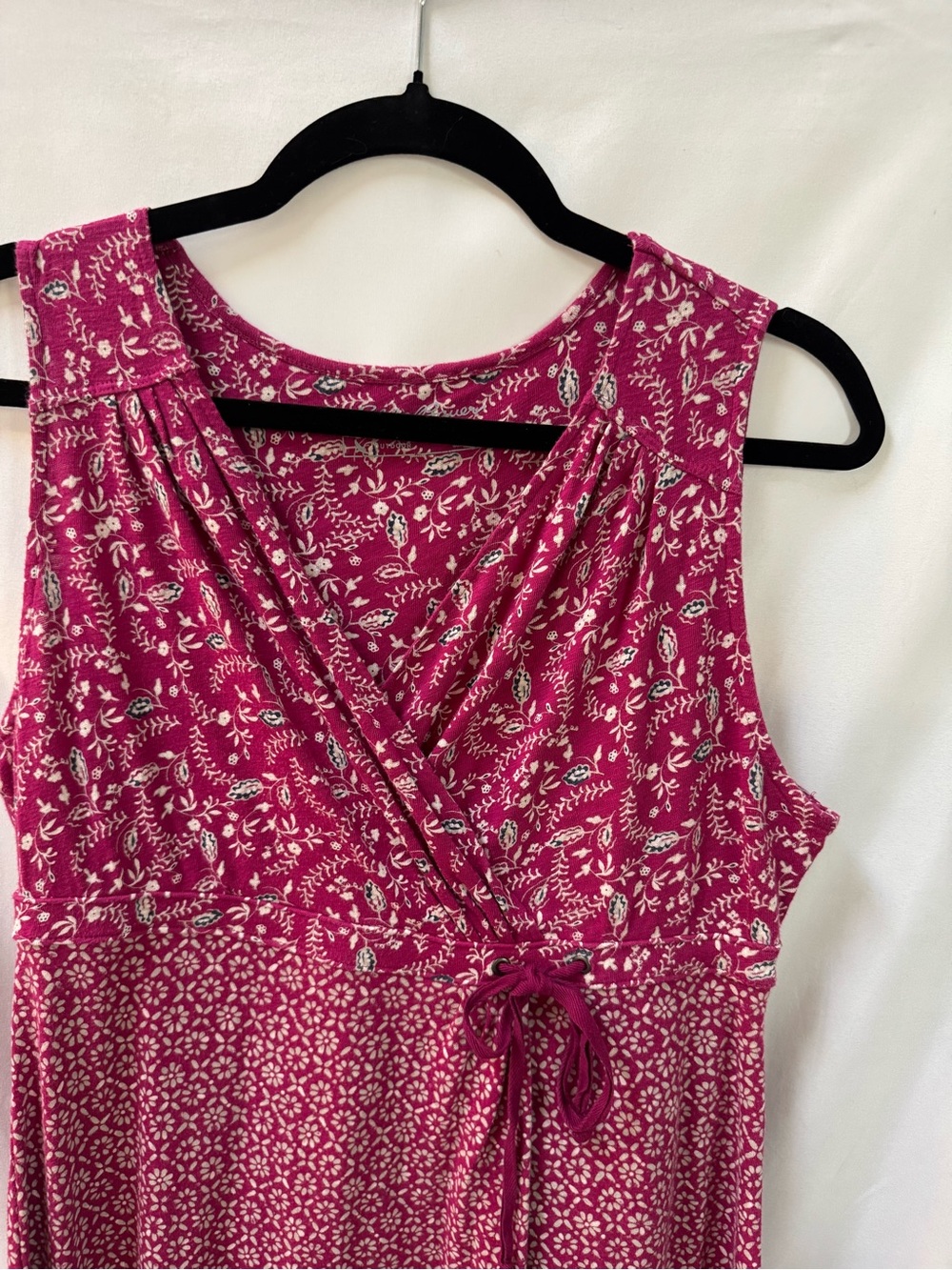 Eddie Bauer Floral Mix Surplice Faux-Wrap Midi Dress - Picture 2 of 11